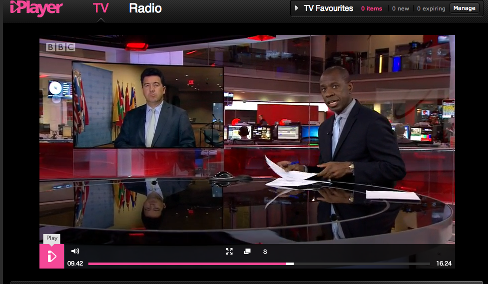 BBCIplayerのニュース画面